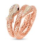 Kristall Schlangen Armreif, ca. 16.5 cm, roséfarben