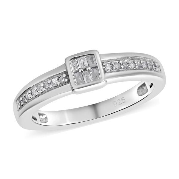 Diamant Ring 925 Silber platiniert  ca. 0,15 ct image number 4