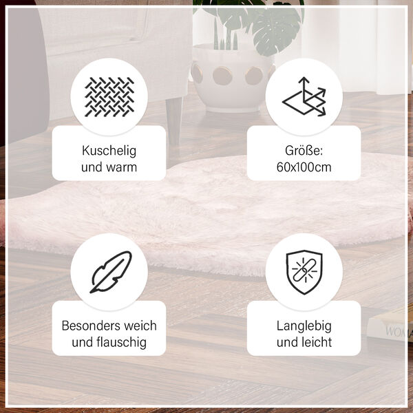 Luxury Edition: Wolkenweicher Kunstfell-Teppich, Altrosa image number 10