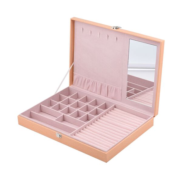 Schmuckkasten mit Kroko-Prägung, Beige image number 5