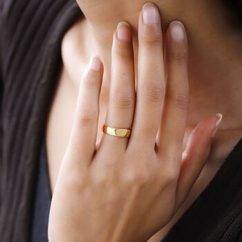 Klassischer Komfort-Bandring, Gelbgold Vermeil