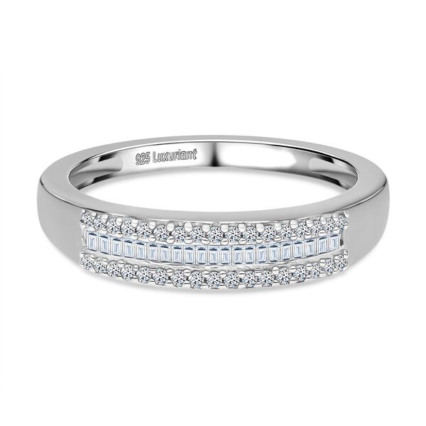 LUXURIANT SI-GH Labor Diamant Ring, 925 Silber rhodiniert - 0,25 ct.