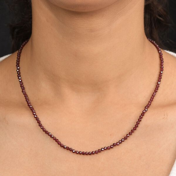 Rote Granat 50cm Halskette - 28 ct. image number 3