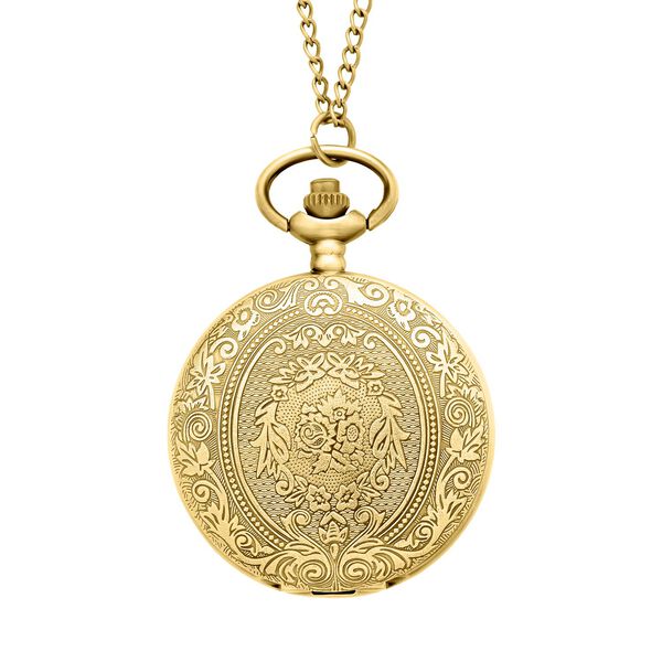 Strada - Taschenuhr, japanisches Uhrwerk, goldfarben