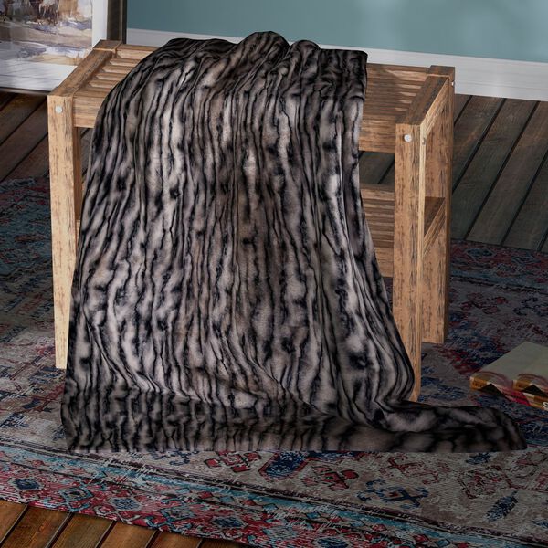 Serenity Night: Wolkenweiche Kunstpelz-Sherpa-Decke, Beige image number 3