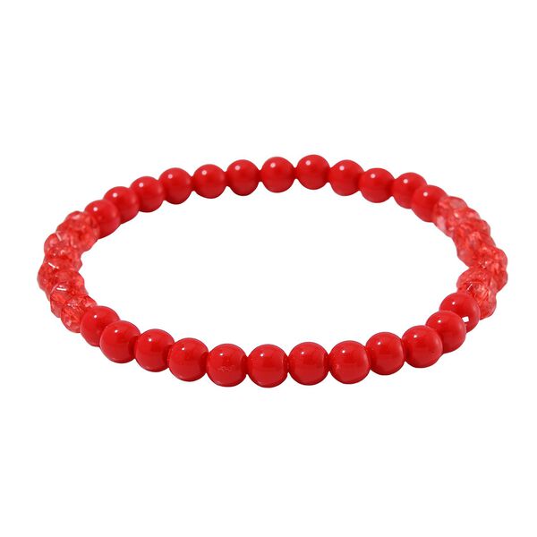 4er Set STRADA - Uhr mit Rote Kristall Armbänder image number 8