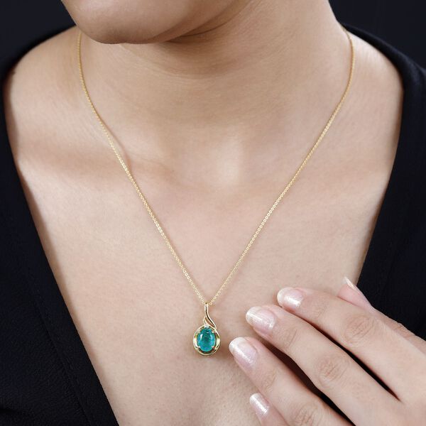 Smaragd Triplett Quarz und Zirkon Anh&auml;nger - 2,25 ct. image number 3