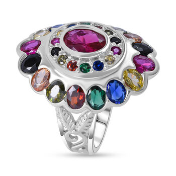 LUSTRO STELLA Mehrfarbiger Zirkonia-Ring - 6,91 ct.