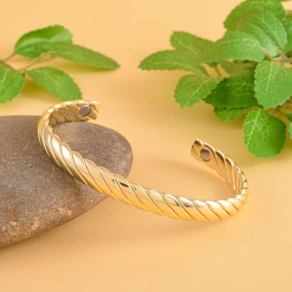 Armreif mit Magneten, goldfarben, ca. 18.5 cm image number 1