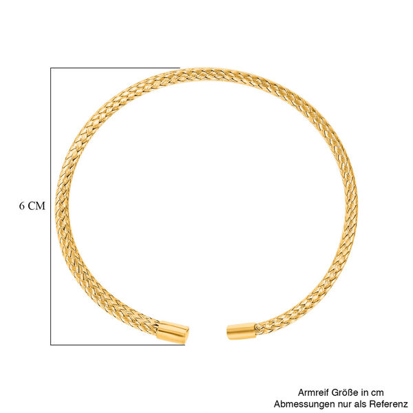 Flexibles 316L Edelstahl Armreif, ca. 12,00g, vergoldet image number 4