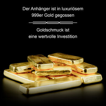 Frangipani (Plumeria) Anh&auml;nger in 999 Gold