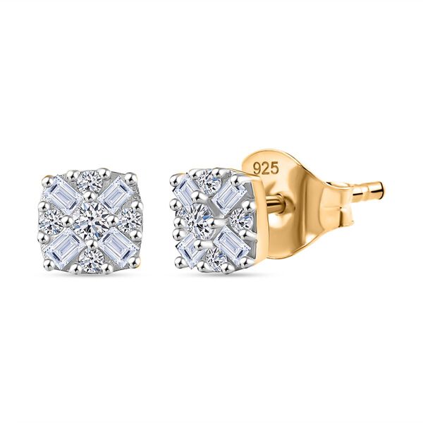 LUXURIANT DIAMOND - Lab Grown Diamant SI-GH Ohrringe, 925 Silber 750 Gelbgold Vermeil ca. 0.25 ct image number 0
