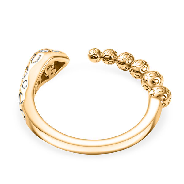 GP Trifono Kollektion- Schlangen Diamantakzenten und Kanchanaburi blauer Saphir zweifarbiger Ring image number 6