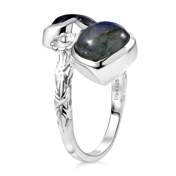 D'Joy AA Labradorit Ring 925 Silber (Gr&ouml;&szlig;e 21.00) ca. 5,66 ct image number 5