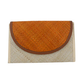 Clutch aus Pandan Blättern, Orange