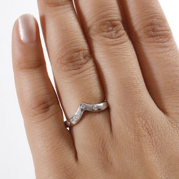 LUXURIANT SI-GH Labor Diamant Ring, 925 Silber rhodiniert - 0,20 ct.