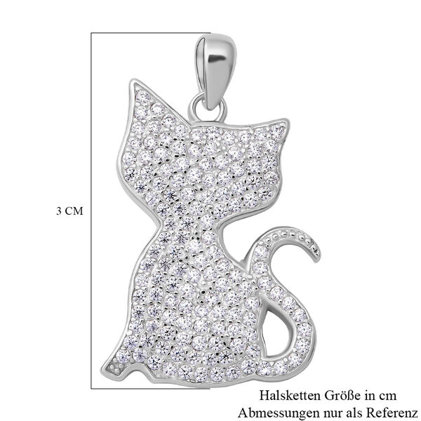 Lustro Stella - Weißer Zirkonia-Anhänger, 925 Silber rhodiniert ca. 2.00 ct image number 4