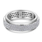 Diamant Spinning Ring 925 Silber platiniert  ca. 1,00 ct image number 0