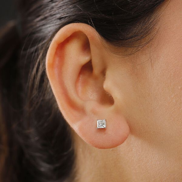 LUXURIANT SGL zertifizierte VS-EF Labor Diamant Ohrringe in 585 Wei&szlig;gold - 1 ct. image number 3