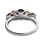 Natürlicher mehrfarbiger Turmalin Ring, 925 Silber platiniert (Größe 18.00) ca. 1.61 ct image number 5