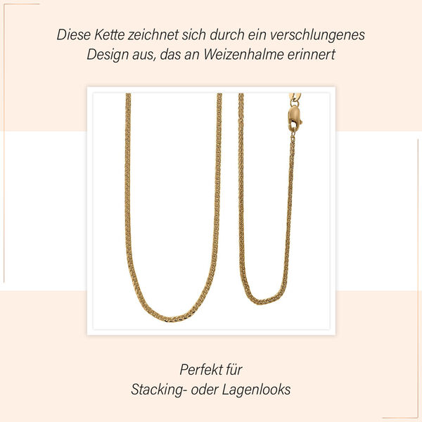 Spiga Halskette in 375 Gelbgold, 75cm image number 4