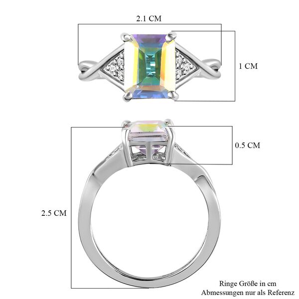 Merkur mystischer Topas und Moissanit-Ring - 2,92 ct. image number 7