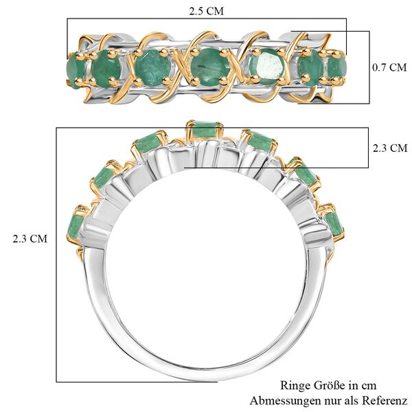 D&rsquo;Joy zweifarbiger Socoto Smaragd Ring - 0,80 ct. image number 6