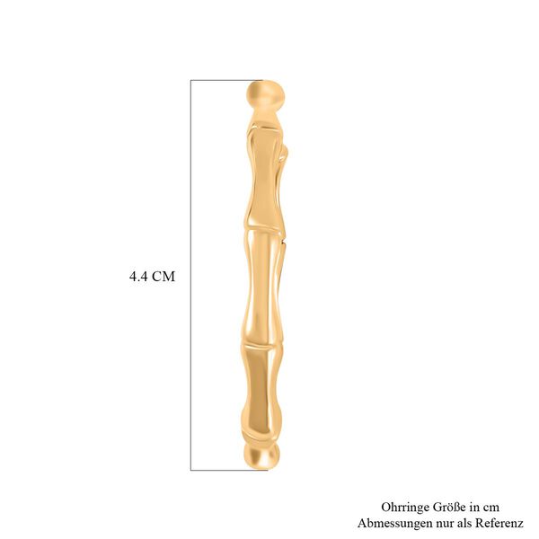 Bambus Design Ohrhänger, ca. 10,00g, goldfarben image number 4