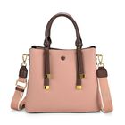Echtes Leder - Vielseitige Tasche mit abnehmbarem Schulterriemen, 30x14x24 cm, Rosa