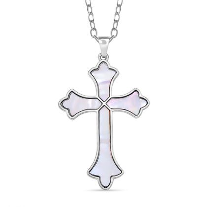 Kokosnuss-Muschel Kreuz Anh&auml;nger mit Kette