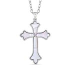 Kokosnuss-Muschel Kreuz Anhänger mit Kette
