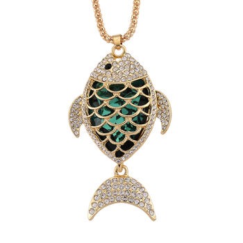 Mehrfarbiger Kristall Schmuckset ca. 63.5 cm Legierung Gelb