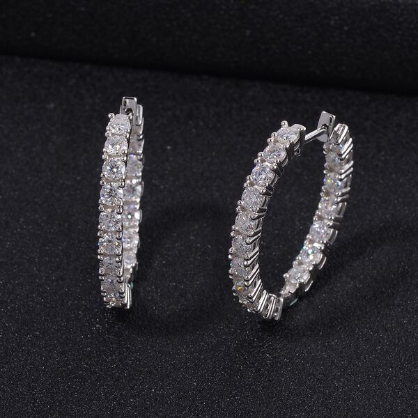 Moissanit Ohrringe, 925 Silber rhodiniert - 3,38 ct. image number 2