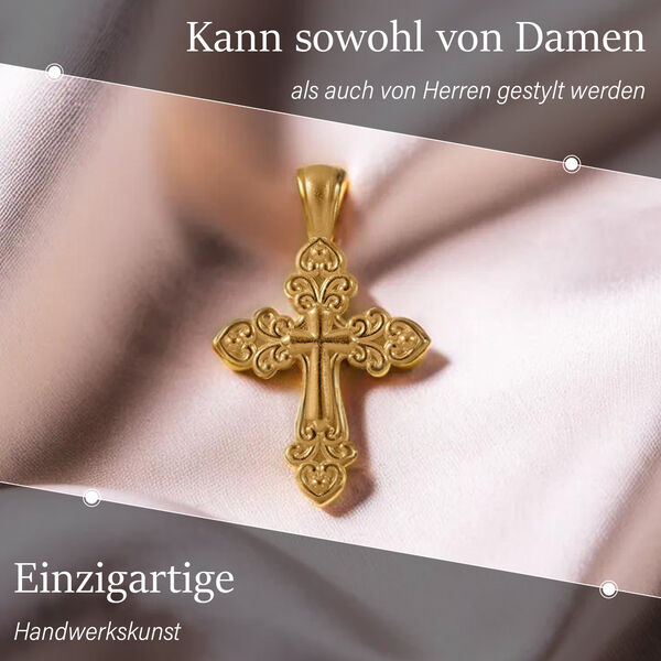Kreuz Anh&auml;nger in 999 Gold image number 2