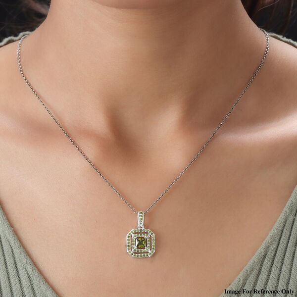 LUSTRO STELLA Peridot Zirkonia Anh&auml;nger 925 Silber image number 2