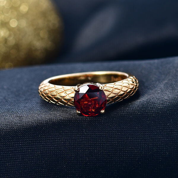 EVER TRUE Mosambik Granat Ring Nickelfreies Messing (Gr&ouml;&szlig;e 19.00) ca. 1,32 ct image number 1