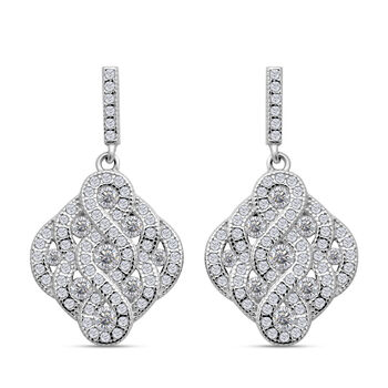 Lustro Stella - Wei&szlig;e Zirkonia-Ohrringe, 925 Silber rhodiniert ca. 2.25 ct