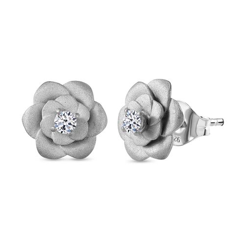 Lab Grown Diamant SI Ohrringe 925 Silber rhodiniert ca. 0.20 ct image number 0