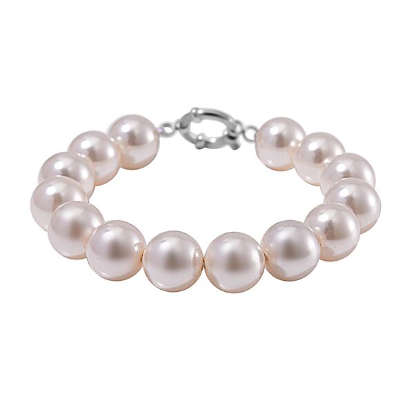 Wei&szlig;es Muschelkernperle Armband