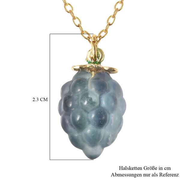 Fluorit Anh&auml;nger mit Kette 45 cm Messing ca. 16,00 ct image number 7