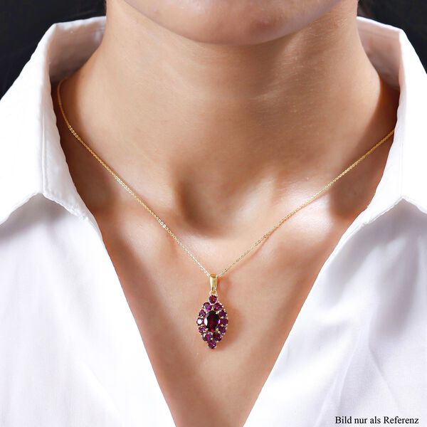 Rhodolith Granat-Anhänger mit Kette image number 2