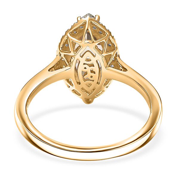 AAA Turkizit, Weißer Diamant Ring 585 Gold (Größe 17.00) ca. 2,25 ct image number 4