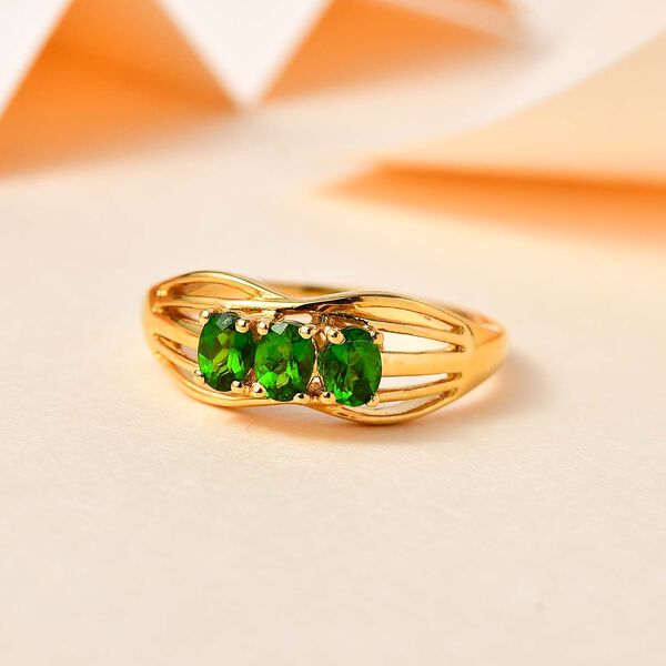 Natürlicher Chromdiopsid-Ring - 0,54 ct. image number 2