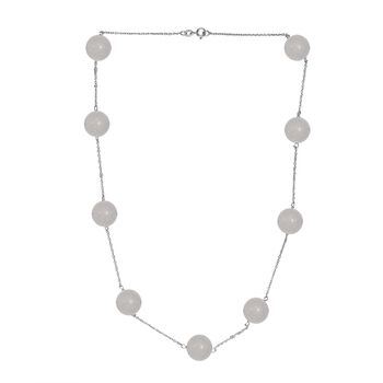 Gr&uuml;ne Quarz-Halskette, 50 cm -25 ct.