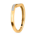 Diamant Ring, 925 Silber Gelbgold Vermeil - 0,10 ct. image number 3