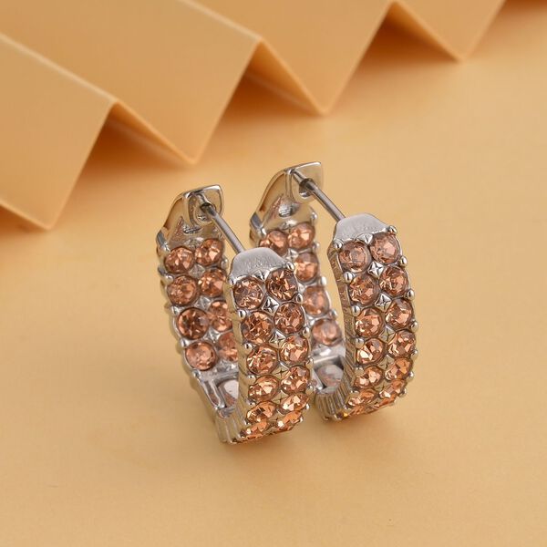 Champagner Kristall-Ohrringe - 10 ct. image number 2