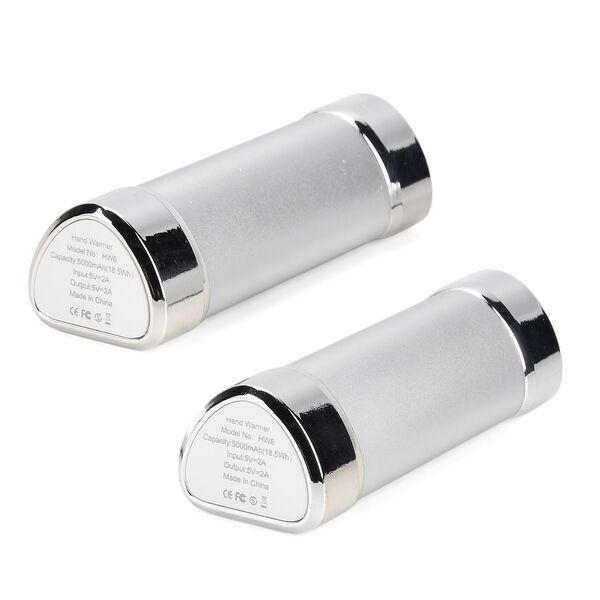 2 in 1 magnetischer Handw&auml;rmer und Powerbank, 3 Heizstufen, 11x6cm, Silber image number 4