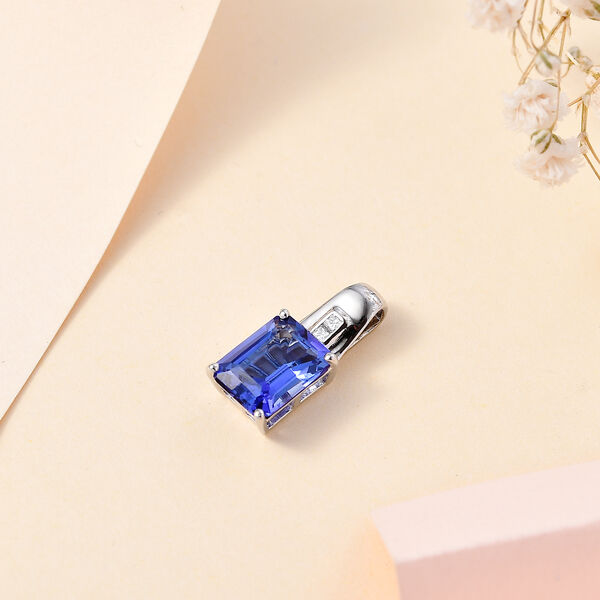 RHAPSODY AAAA Tansanit und VS EF Diamant Anh&auml;nger in 950 Platin - 2,33 ct. image number 8