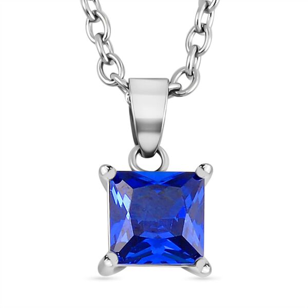 Blauer Kristall Schmuckset Reiner Edelstahl image number 6