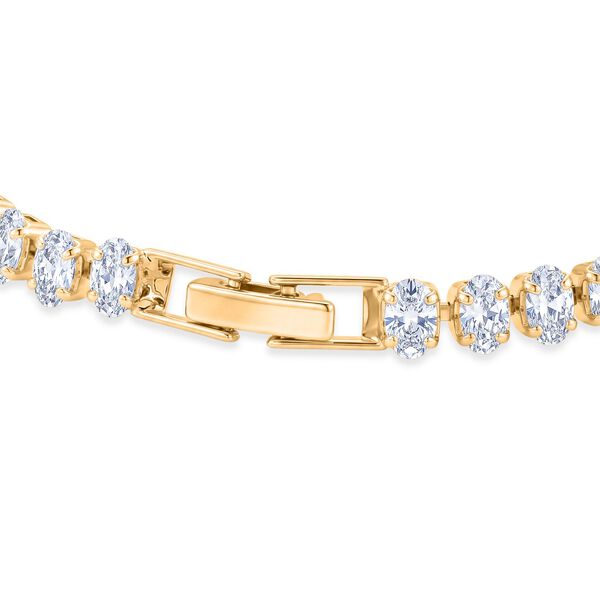 Wei&szlig;er Zirkonia Armband ca. 19 cm Nickelfreies Messing 10.00 ct image number 3